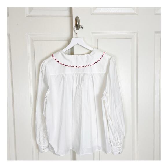 RIXO Lila Embroidered Floral Collar L/S Button Down Shirt - Picture 5 of 11